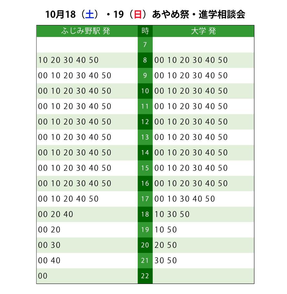 ふじみ野スクールバス 時刻表